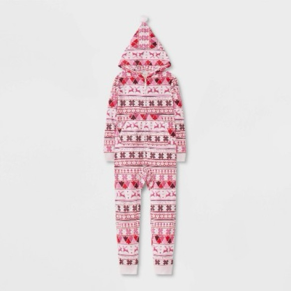 Girls' Christmas 'Fairisle' Union Suit - Cat & Jack™ Pink